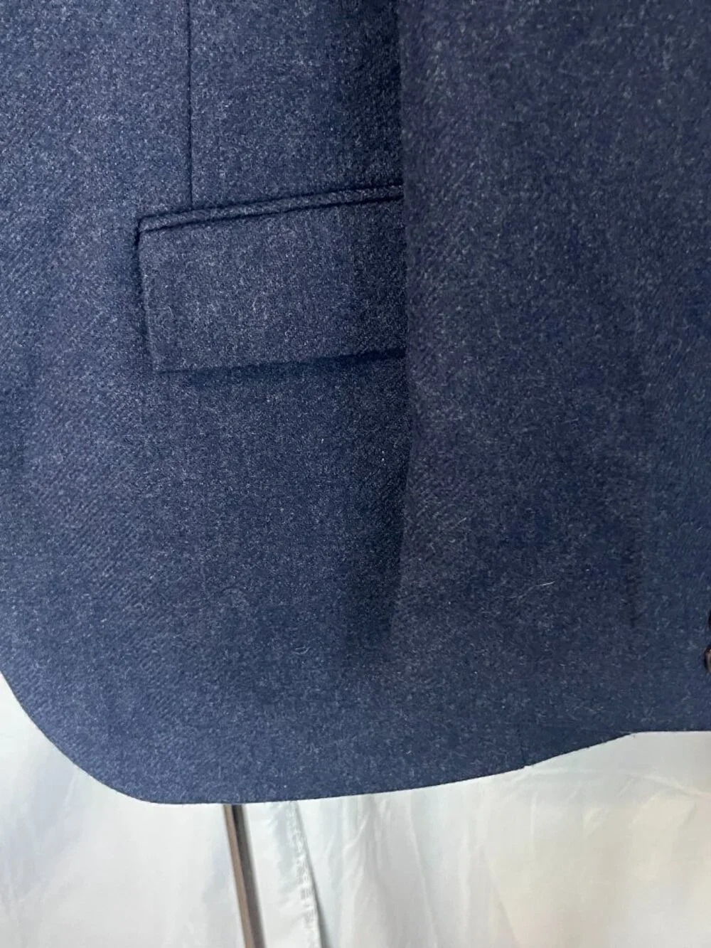 🧥 J.Crew Thompson Wool Blend Sport Coat Blazer Men's Solid Blue 40R ⭐